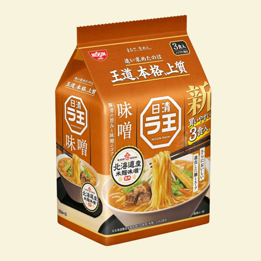 Nissin Instant Ramen RAOH Miso 3 servings Pack