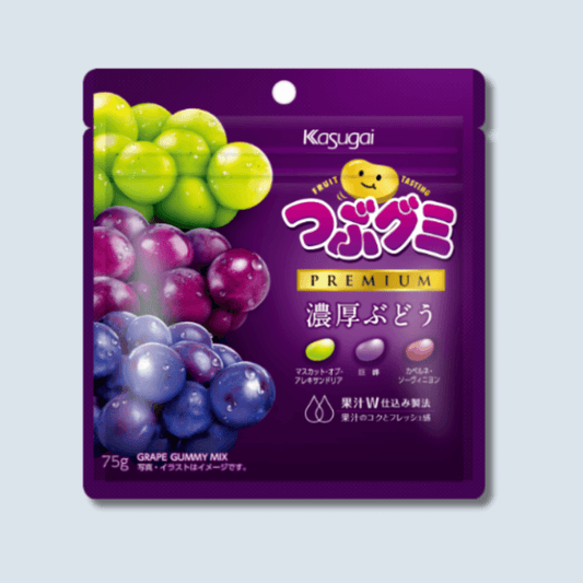 Kasugai Tsubu Premium Gummy Candy - Rich Grapes